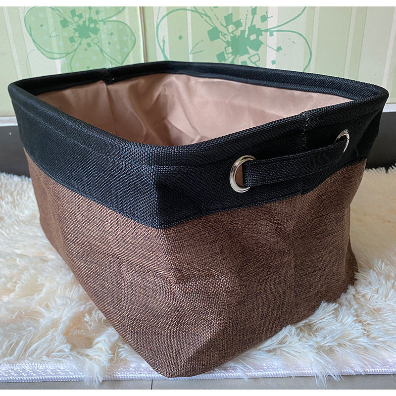 Linen Dog Toy Storage Basket - Curated Little Paws