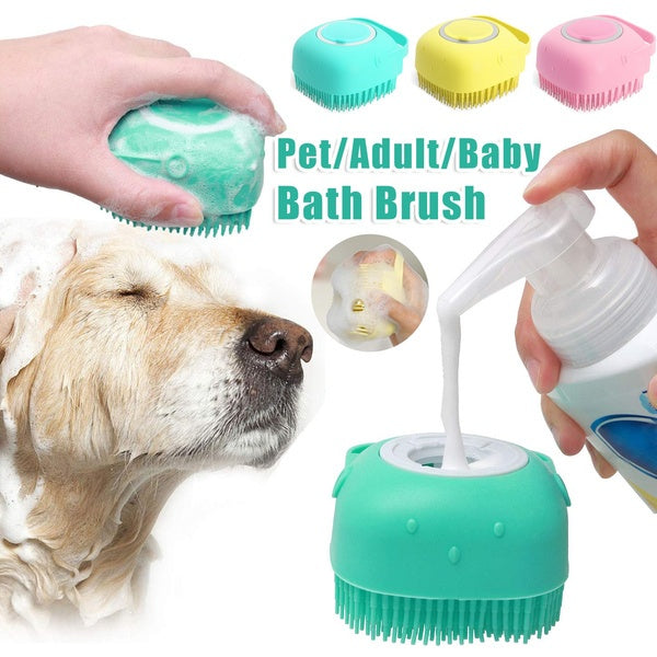 Silicone Dog Bath Massage Glove Brush - Curated Little Paws