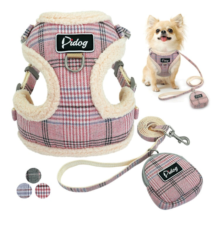 Comfortable Harness & Leash with Accessory Pouch - Curated Little Paws