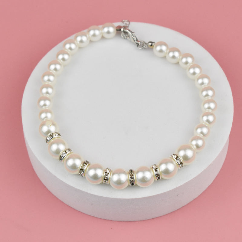 Pearl Necklace with Gold, Silver, or Butterfly Charm - Curated Little Paws