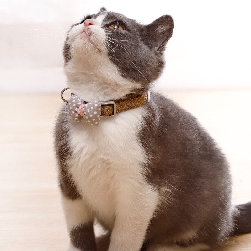Gentleman's Polka Dot Bow Tie Cat Collar - Curated Little Paws
