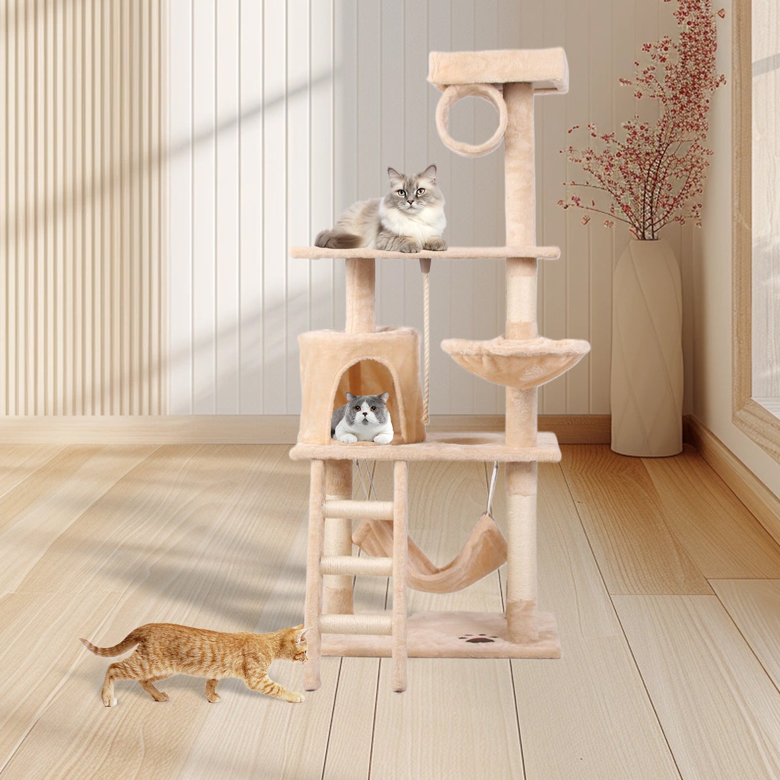Multi-Level Cat Tree Apartment - Curated Little Paws