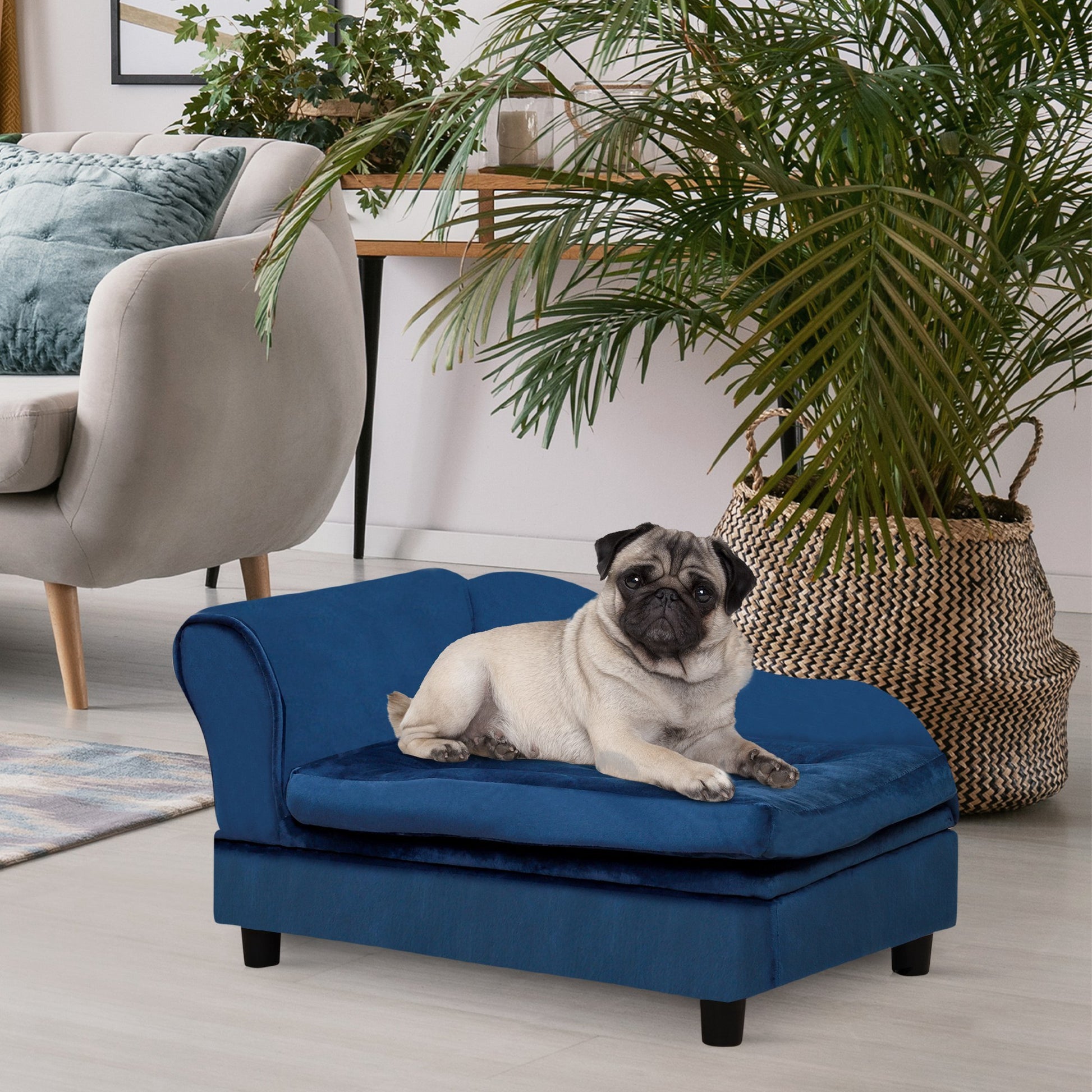 Luxury Small Dog Sofa Bed with Hidden Storage - Curated Little Paws