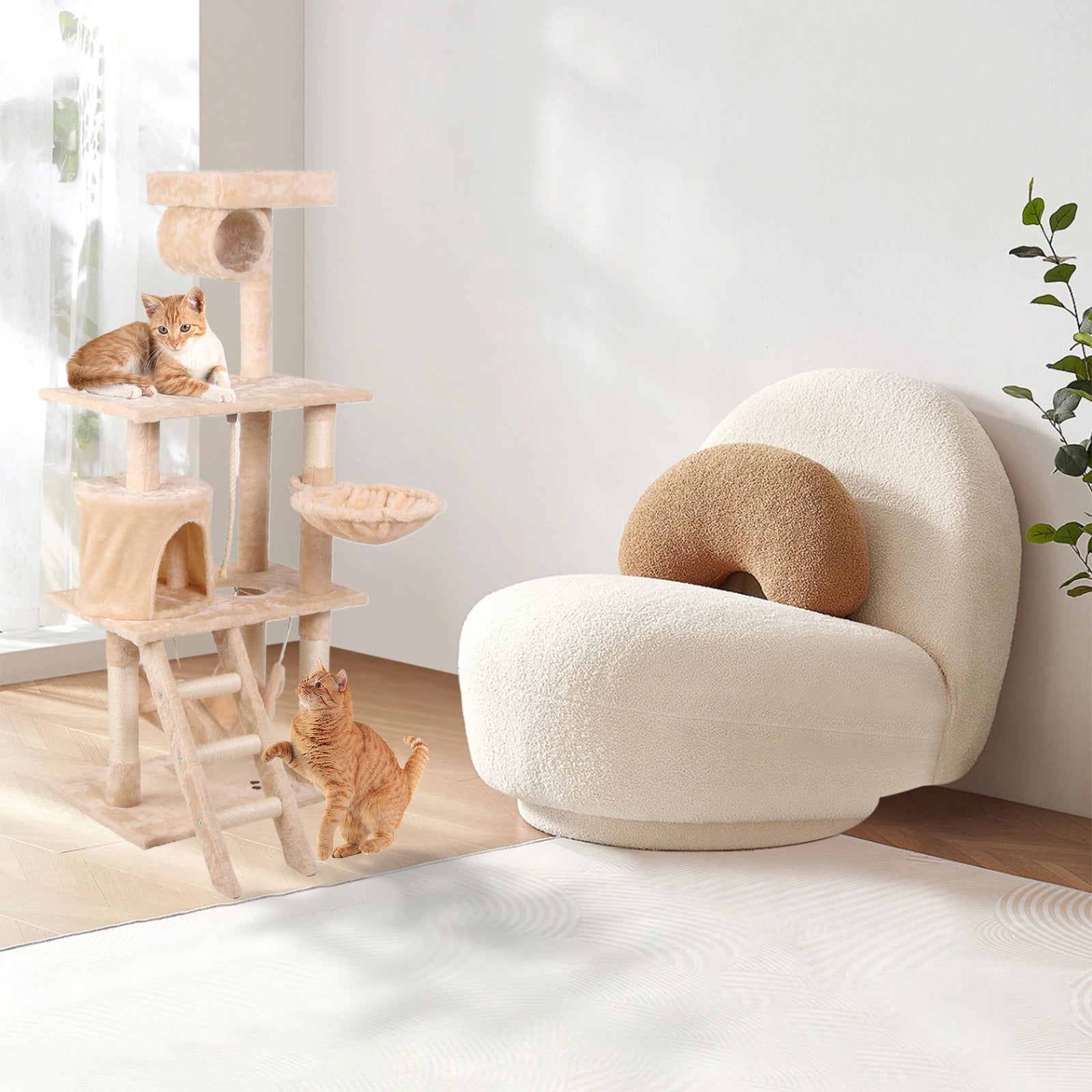 Multi-Level Cat Tree Apartment - Curated Little Paws