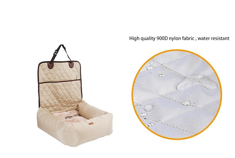2-in-1 Dog Car Seat & Travel Bed (Foldable + Washable) - Curated Little Paws