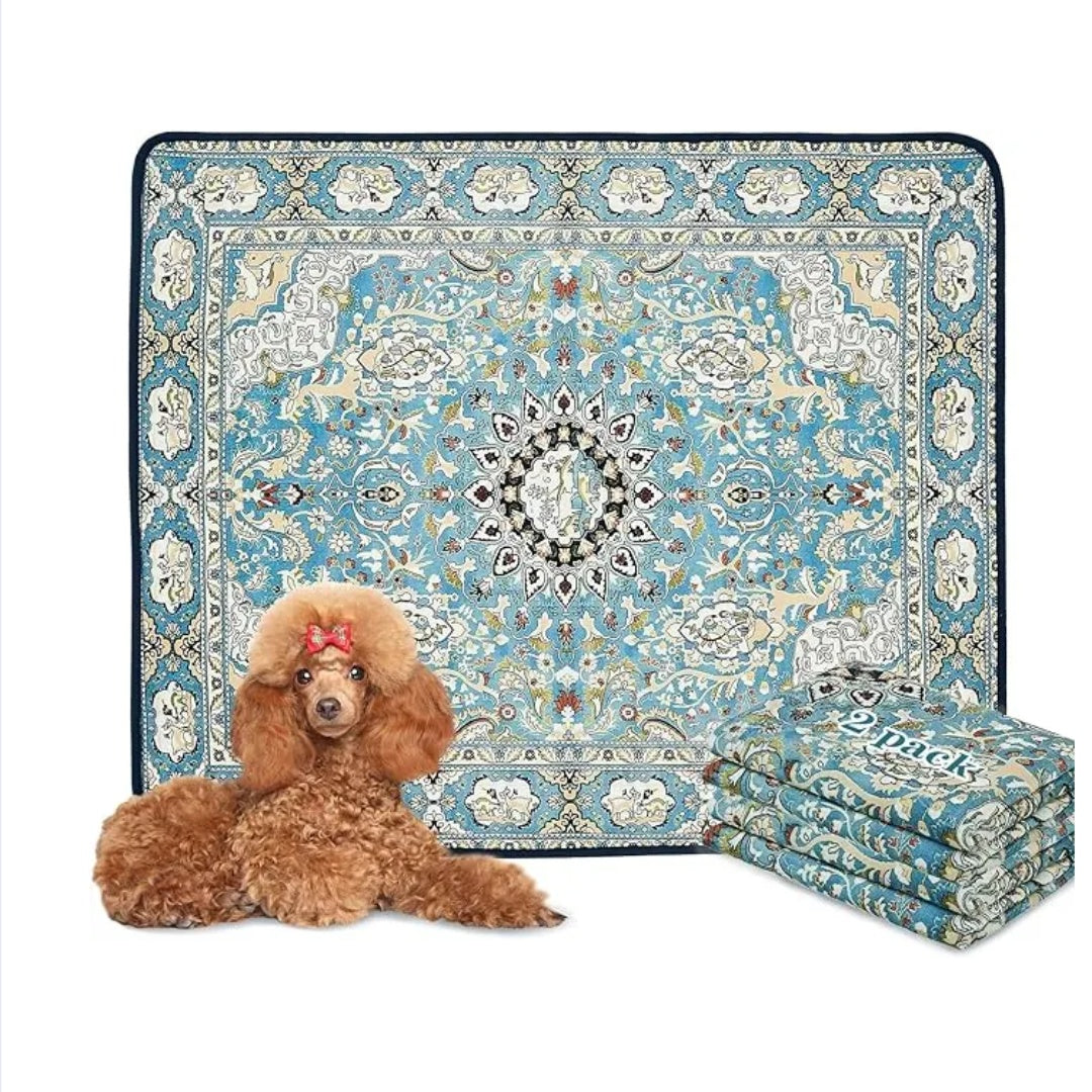 Washable Flannel Pee Pads for Dogs (Non-Slip + Leakproof) - Curated Little Paws