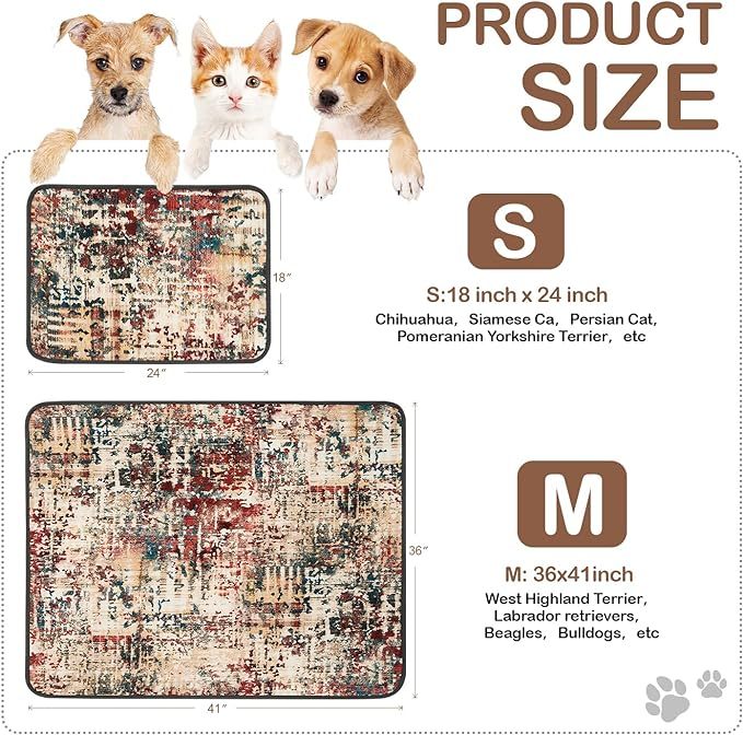 Washable Flannel Pee Pads for Dogs (Non-Slip + Leakproof) - Curated Little Paws