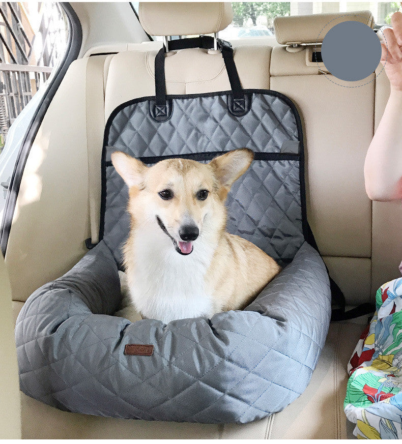 2-in-1 Dog Car Seat & Travel Bed (Foldable + Washable) - Curated Little Paws