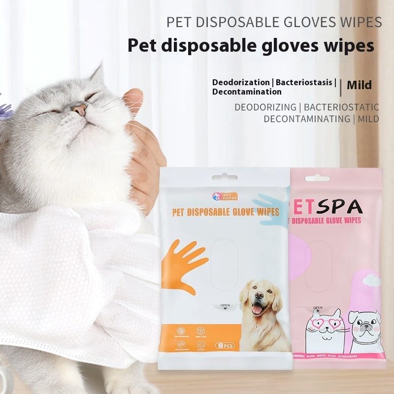 Disposable Pet Glove Wipes - Curated Little Paws