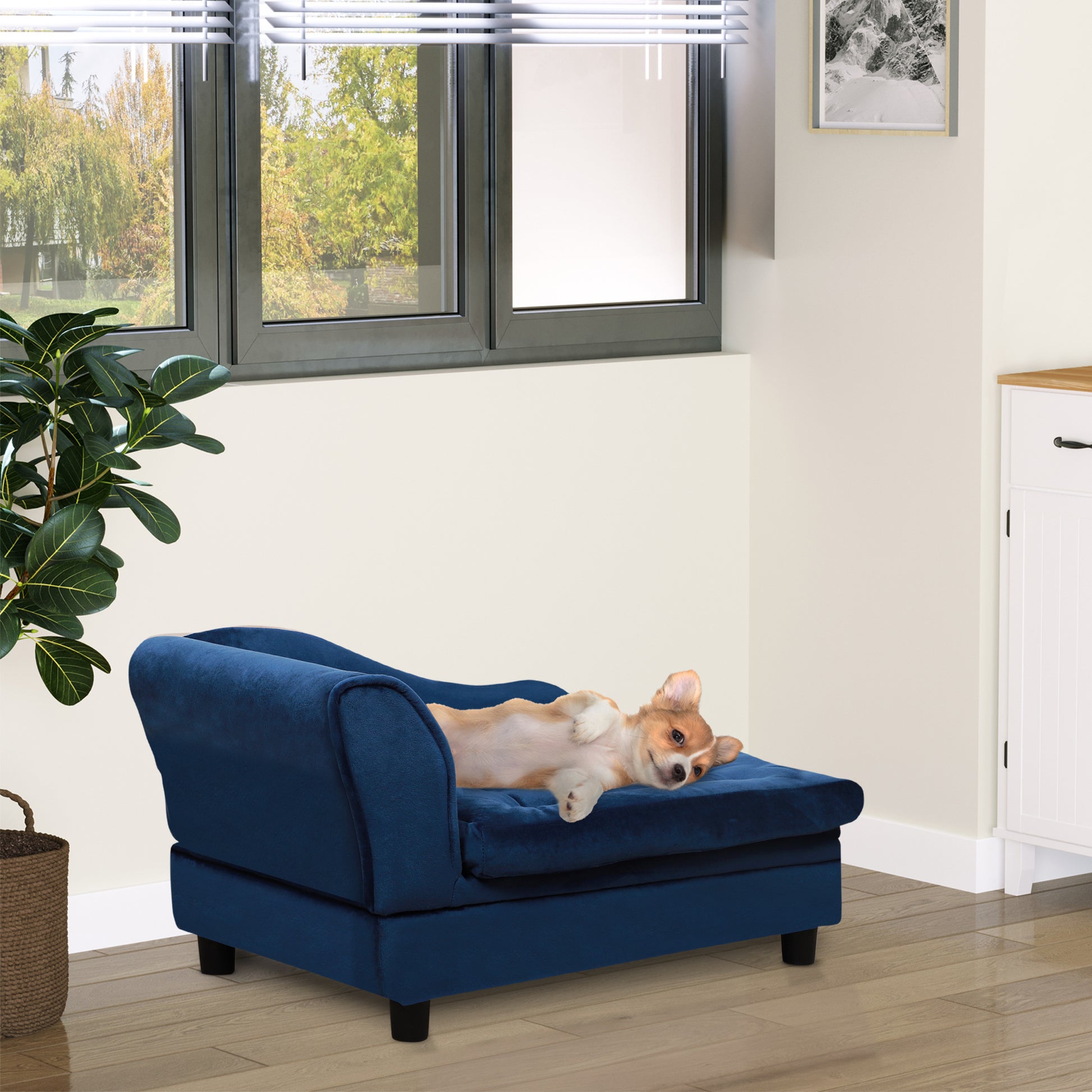 Luxury Small Dog Sofa Bed with Hidden Storage - Curated Little Paws