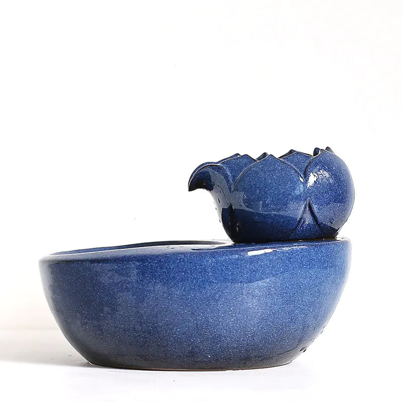 Lotus Ceramic Pet Water Fountain – Elegant, Filtered Hydration - Curated Little Paws
