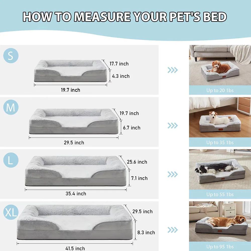 Orthopedic Memory Foam Pet Bed - Curated Little Paws