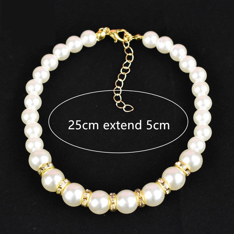 Pearl Necklace with Gold, Silver, or Butterfly Charm - Curated Little Paws