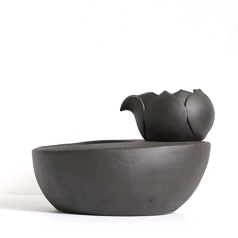 Lotus Ceramic Pet Water Fountain – Elegant, Filtered Hydration - Curated Little Paws